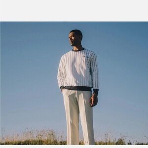 Bogey Boys Crewneck Pinstripe Golf Sweatshirt NWOT